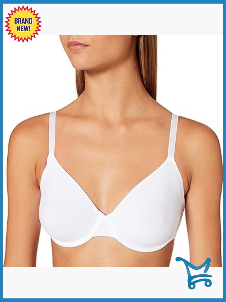 Cotton Sensation Underwire Bra Full Coverage Adjustable Strap Molded Cup